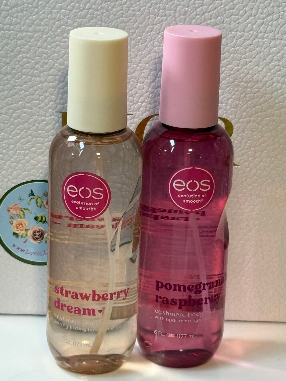 EOS Cashmere BodyMist BUNDLE - STRAWBERRY DREAM & POMEGRANATE RASPBERRY-177mL ea